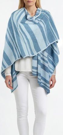 Portolano Cashmere lightweight striped shawl in Cloudblue/palace Blue at Nordstrom