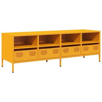 Berkfield Home TV Cabinet Mustard Yellow 135x39x43.5 cm Cold-rolled Steel