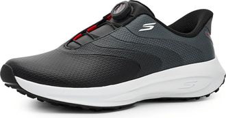 Skechers Mens Go Golf Mens Waterproof Synthetic Twist-fit Dial Closure Spike Less Golf Shoe Golf Shoe, Black Twist Fit Shoelaces, 44 EU Weit