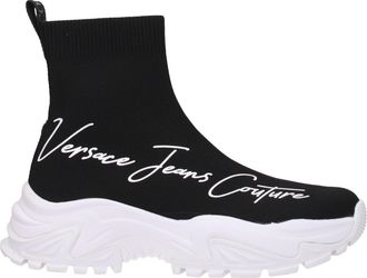 Versace Jeans Couture Sneakers Couture Frau Stoff schwarz/weiß