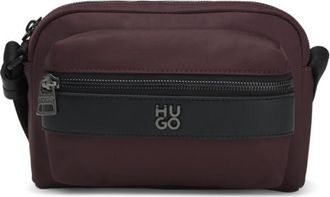 HUGO BOSS Twill crossbody bag with stacked logo