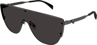 Alexander McQueen AM0457S 001 Mens Sunglasses Gunmetal Size 99 - Free RX Lenses - Free RX Lenses