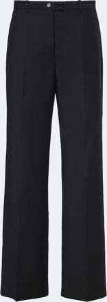 Jil Sander Wool and mohair canvas wide-leg pants