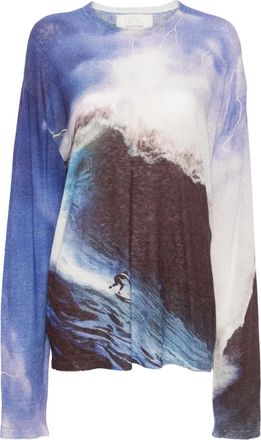 ERL T-shirt con stampa - Viola