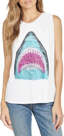Lauren Moshi KEL- LRG Vintage Shark Tee in White at Nordstrom, Size Medium
