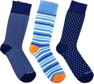 Unsimply Stitched Assorted 3-Pack of Crew Socks in Blue Multi at Nordstrom Rack
