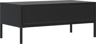Selsey Selsey Velveto - Mesa De Centro Con Caj&oacute;n - Negro - 100x50 Cm