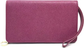 Bulgari Bvlgari Bvlgari Pink Red Color Leather Wallet (Bi-Fold) (Pre-Owned)