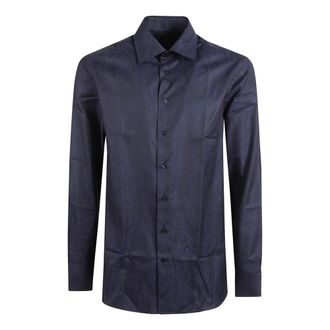 Etro Paisley Print Shirt - Heren - Casual Overhemden - Blauw - M - Leer - Overhemden