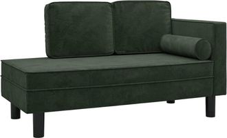 vidaXL Sof&aacute; Div&aacute;n Con Cojines Y Coj&iacute;n De Cabeza Terciopelo Verde Vidaxl