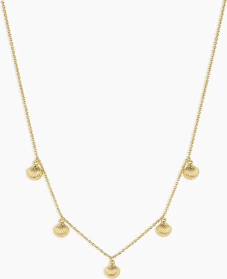 Gorjana Scallop Mini Necklace In Gold