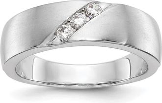 Diamond2Deal 14k Gold Lab Grown Diamond Wedding Band Ring 1/5Ct Clarity- VS Color- D-E