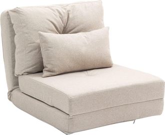 HOMCOM Sof&aacute; cama individual 60x80x56 cm beige