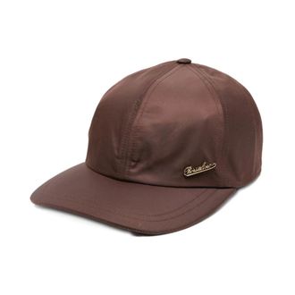 Borsalino Caps, female, Brown, Size: 58 CM Logo Cap