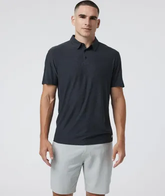 Vuori Clothing Strato Tech Polo | Huckleberry Heather | XS, Size Extra Small