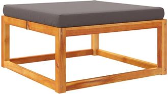 vidaXL Vidaxl - Taburete De Jard&iacute;n Con Coj&iacute;n Madera Maciza Acacia 65x65x29 Cm