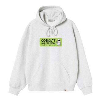 Carhartt Work in Progress Felpa con cappuccio Bumper Sticker - - Sweatshirts & Hoodies - unisex - Grigio - XL