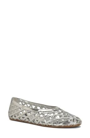 Nine West Dippy Woven Flat in Silver at Nordstrom, Size 8.5