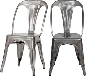 Rendez-Vous D&eacute;co Rendez-vous D&eacute;co - Set de 2 sillas de metal cromado - Indus