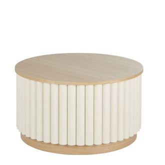 Maisons du monde Mesa de centro redonda con tablero extra&iacute;ble D.80