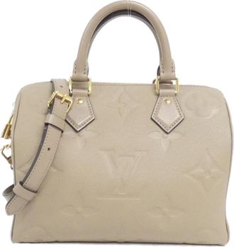 Louis Vuitton Monogram Empreinte Tourterelle Leather Boston Bag (Pre-Owned)