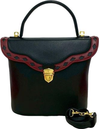 Saint Laurent Pre-owned Saint Laurent Leather Diamond Cut Punching Top Handle Bag Ladies 3Y3LXOWW4HVBI14R