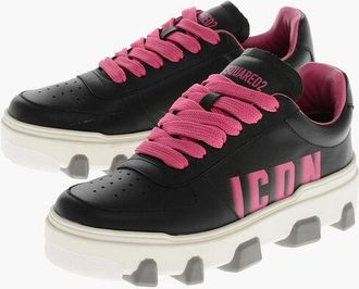 Dsquared2 ICON Leather Low-Top Sneakers with Gradient Monogram size 37