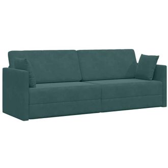 vidaXL Vidaxl - Sof&aacute; Cama Verde Oscuro 213 X 76 X 77 Cm Terciopelo
