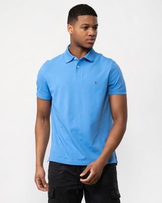 Tommy Hilfiger Core 1985 Regular Mens Polo Shirt - Light Blue Cotton - Size Medium