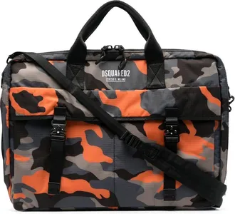 Dsquared2 camouflage top-handle laptop bag - men - Fabric - OS - Green