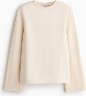 H&M Shirt mit Schulterpolstern - Beige