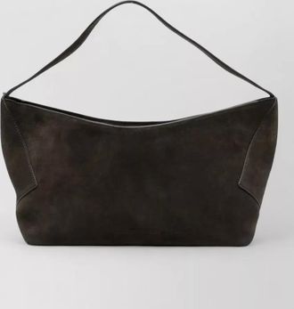 STUDIO NICHOLSON leather fold detail zip shoulder bag