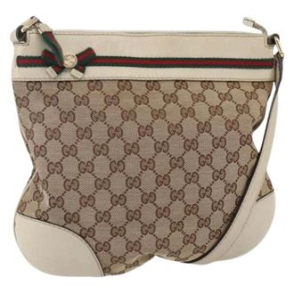 Gucci Borsa a tracolla Pre-owned in tela - - Pre-owned - Donna - Beige - ONE SIZE