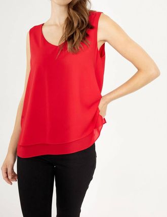 Frank Lyman Design Sleeveless Tank Top In Red