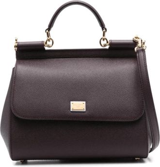 Dolce & Gabbana Large Sicily Handbag - Dames - Handtassen - Bruin - ONE Size - Katoen - Tassen