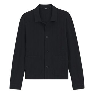 HUGO BOSS Jassen, Heren, Blauw, M, Overshirt