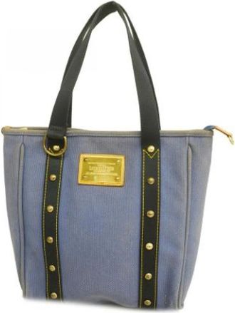 Louis Vuitton Pre-owned Tote Bags, female, Blue, Size: ONE SIZE Pre-owned Antigua Cabas Tote Bag