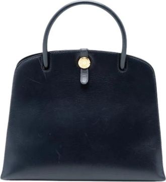 Herm&egrave;s Pre-owned Dalvy 30 - Dames - Vintage Handtas - Blauw - ONE Size - Leer - Vintage