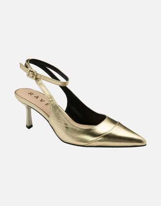 Ravel Womens Catrine Womens Slingback Court Shoes - Gold - Size: 6