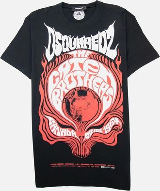 Dsquared2 Mens Dsquared2 Great Hildegard Tshirt Black - Size: 38