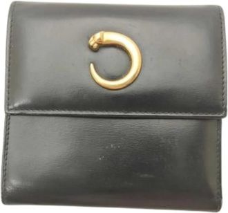 Cartier Pre-owned Tri-fold Portemonnee - Dames - Vintage Accessoires - Zwart - ONE Size - Leer - Vintage