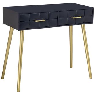 Wanderlust Deco Recibidor de madera negro 88x41x79h cm
