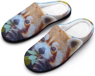 Generic Cute Panda Cotton Slippers for Women Indoor Outdoor Slipper Slip-On Memory Foam Home Shoes