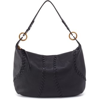 Hobo Opal Leather Shoulder Bag in Black at Nordstrom