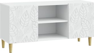 vidaXL Mueble De Tv 102 X 34,5 X 50 Cm Blanco Madera De Ingenier&iacute;a Vidaxl