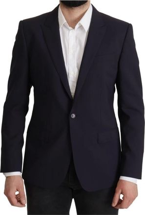 Dolce & Gabbana Blazers - Heren - Blazers - Blauw - M - Wol - Jassen