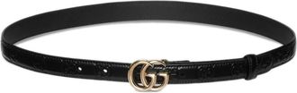 Gucci GG Marmont Thin Belt - Accessories - Mujer - Negro - 80 CM