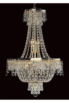 Netlighting Star Empire Strass Gold 5 Light Chandelier