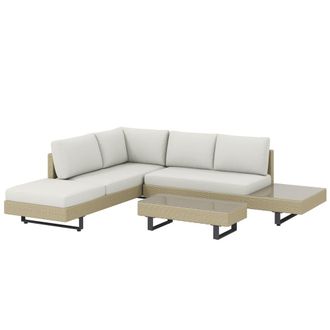 OUTSUNNY Conjunto de jard&iacute;n 236x196x59 cm beige