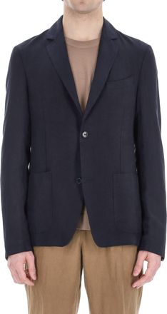Officine G&eacute;n&eacute;rale Nehemiah Model Fluid Lyocell-Linen Jacket